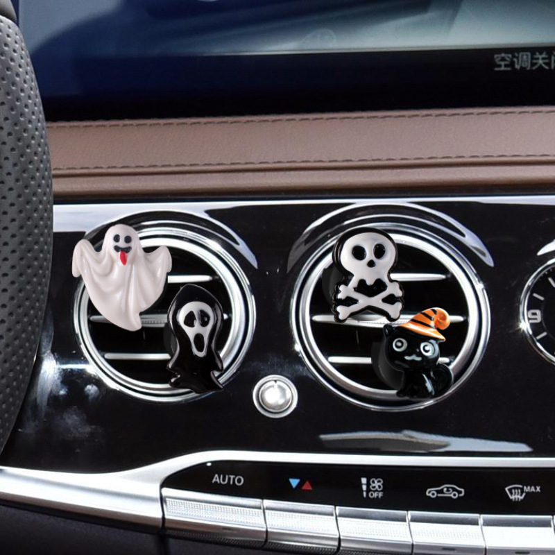 Salidas de aire de Halloween de automóviles aromatizadas nuevas adorables y carnosas consola central de automóviles decoraciones de aire acondicionado