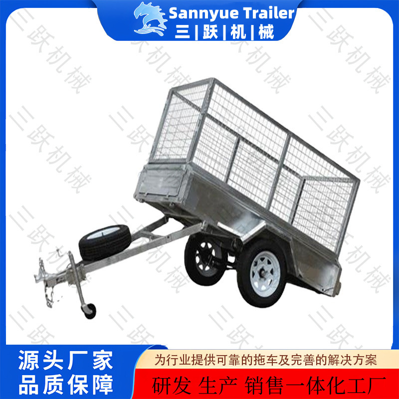 带笼箱式拖车 带笼箱式拖车 源头厂家 按需制造镀锌带笼箱式拖车