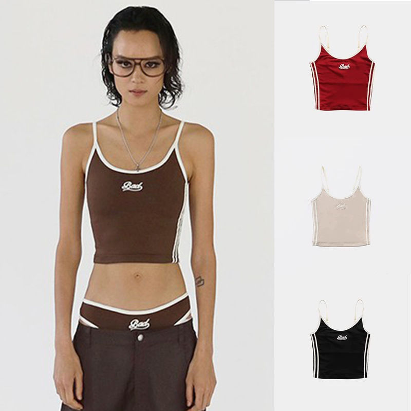 Korean Badblood Bcac Series American Sling Women's Niche Sports Casual Vest Sexy Short Top