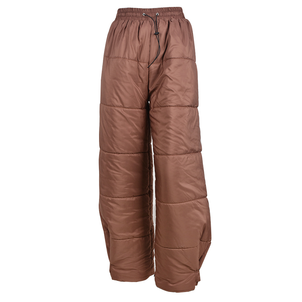 8743PD nazada otoño europeo y americano nuevos pantalones de algodón caliente acolchado cordón bolsillo elástico cintura Velcro pantalones de algodón image 6