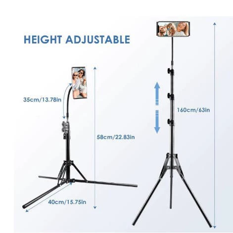 2 м обратный складной кронштейн 1,6 м мобильный телефон в прямом эфире фонарь складной кронштейн для пола толстый портативный штатив