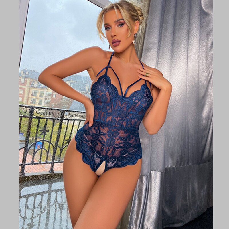 New Women's Lace Trim Sheer Sexy Lingerie with Open Back and Crotch, No Need to Take Off, Erotic Strapless Bodysuit in Stock New Women's Lace Trim Sheer Sexy Lingerie with Open Back and Crotch, No Need to Take Off, Erotic Strapless Bodysuit in Stock