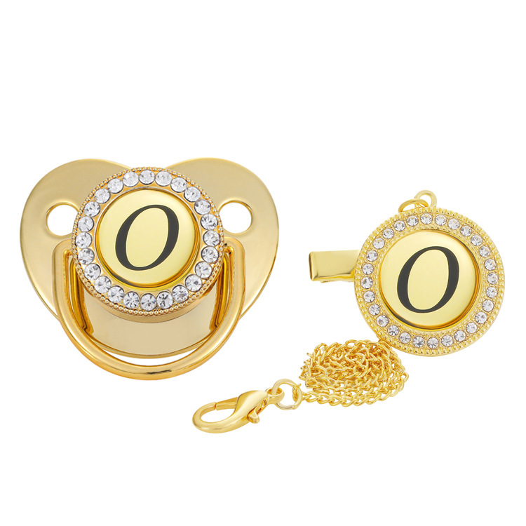 Venta caliente transfronteriza bebé destete chupete Diamante de alta calidad Golden Baby Point Diamond comodidad jugar boca