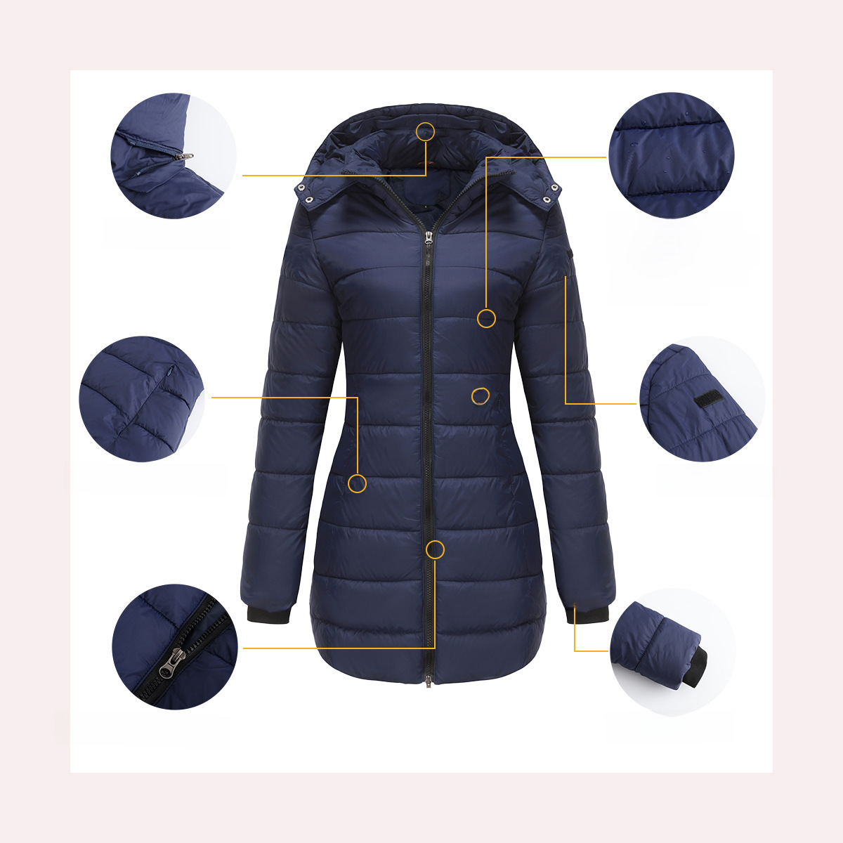 Women's Winter Parka Coat Waterproof Warm Cotton Padded Jacket_voghion.com