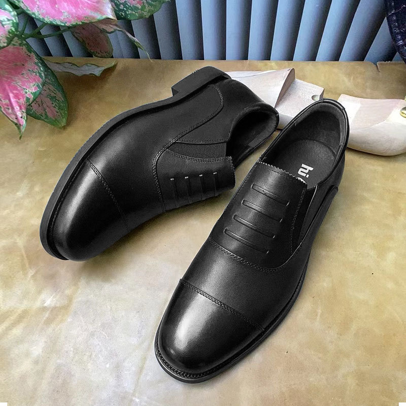 Formal business leather shoes for men soft sole triples for men black interview security casual men's shoes for work trend military shoes_vogvips.com