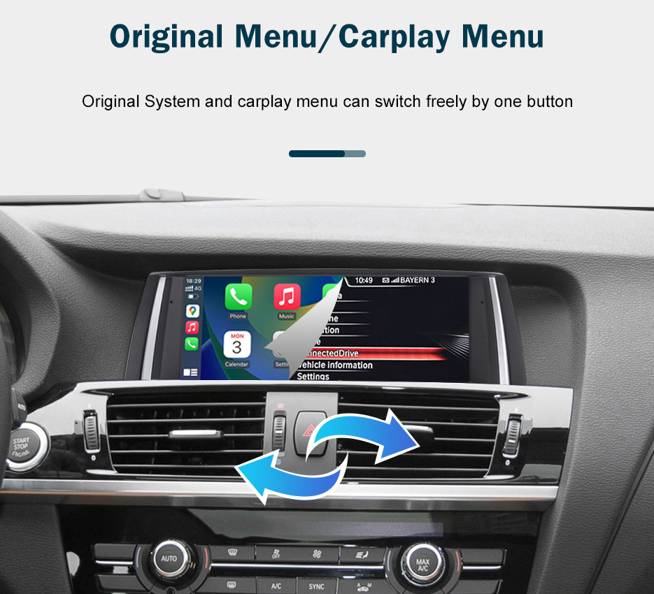 Road Tuo 10.25inch Wireless Carplay for Bmw X3/x4 NBT Car Multimedia Display