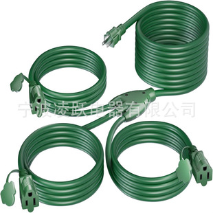 K Kasonic - 40ft Christmas Light Outdoor Extension Cord 1 to 3 Splitter Socket Plug