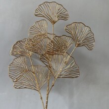 金色尤加利银杏叶仿真花金叶子年抱抱桶diy材料红果批发财果新年