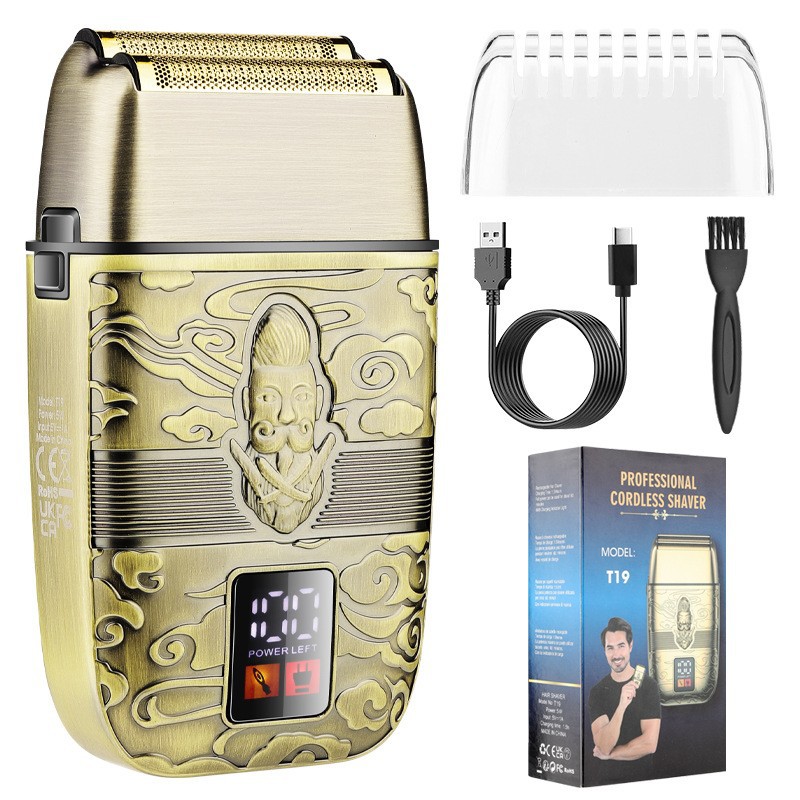 3-cuchillo eléctrico Red de vaivén hombres máquina de afeitar blanqueamiento dispositivo multifunción maquinilla de afeitar hogar Calvo pelo Clipper