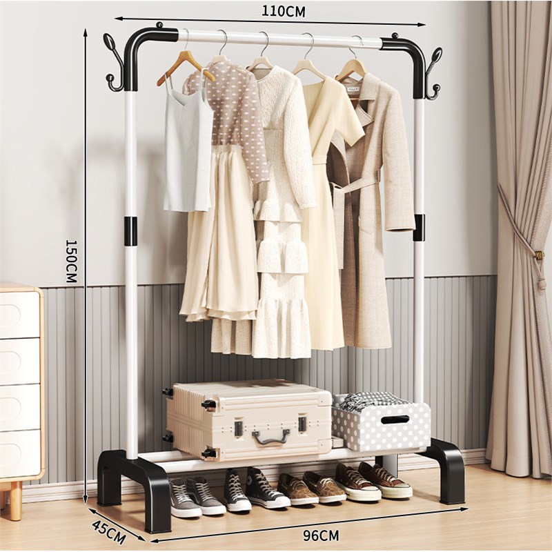 Percha de secado de ropa de piso dormitorio doméstico cuelga ropa plegable simple dormitorio interior móvil estante de sombrero de ropa fresca