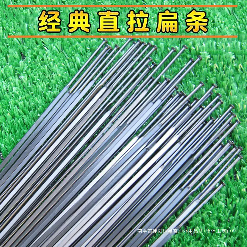 黑色经典扁条直头直拉破风轮组扁辐条山地车公路车14g小扁中扁条