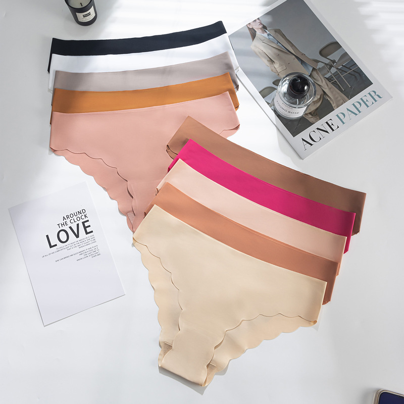 El comercio electrónico transfronterizo personalizado ondas sin marcas de nylon absorbente de humedad pantalones transpirables cortados de hielo casual de tamaño grande pantalones invisibles