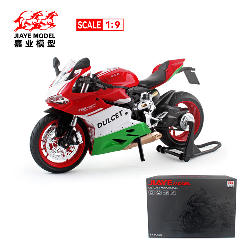 Modelo de motocicleta Chuanqi 1:12, modelo de motocicleta Ducati de aleación, juguete infantil de funcionamiento suave con sonido