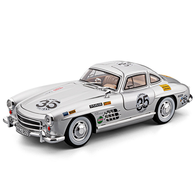 1:18 Daben 300SL modelo de automóvil clásico retrógrado de aleación dibujada círculo de mano fuera de línea exhibición de comunicación