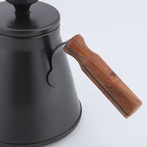 1.2L Stainless Steel Simple Straight Pour-Over Coffee Pot Home Flat-bottom Pot Induction Cooker Pot Tea Water Boiling Pot