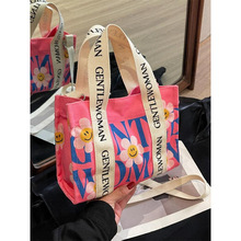 X 63016 Cartoon letter canvas tote bag ��ͨ��ĸ�������ذ�