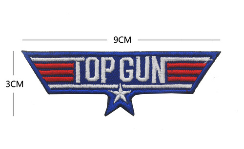 Overseas Customers Overseas Amazon TOP GUN Aircraft Embroidered Cloth Sticker Top Gun Velcro Armband