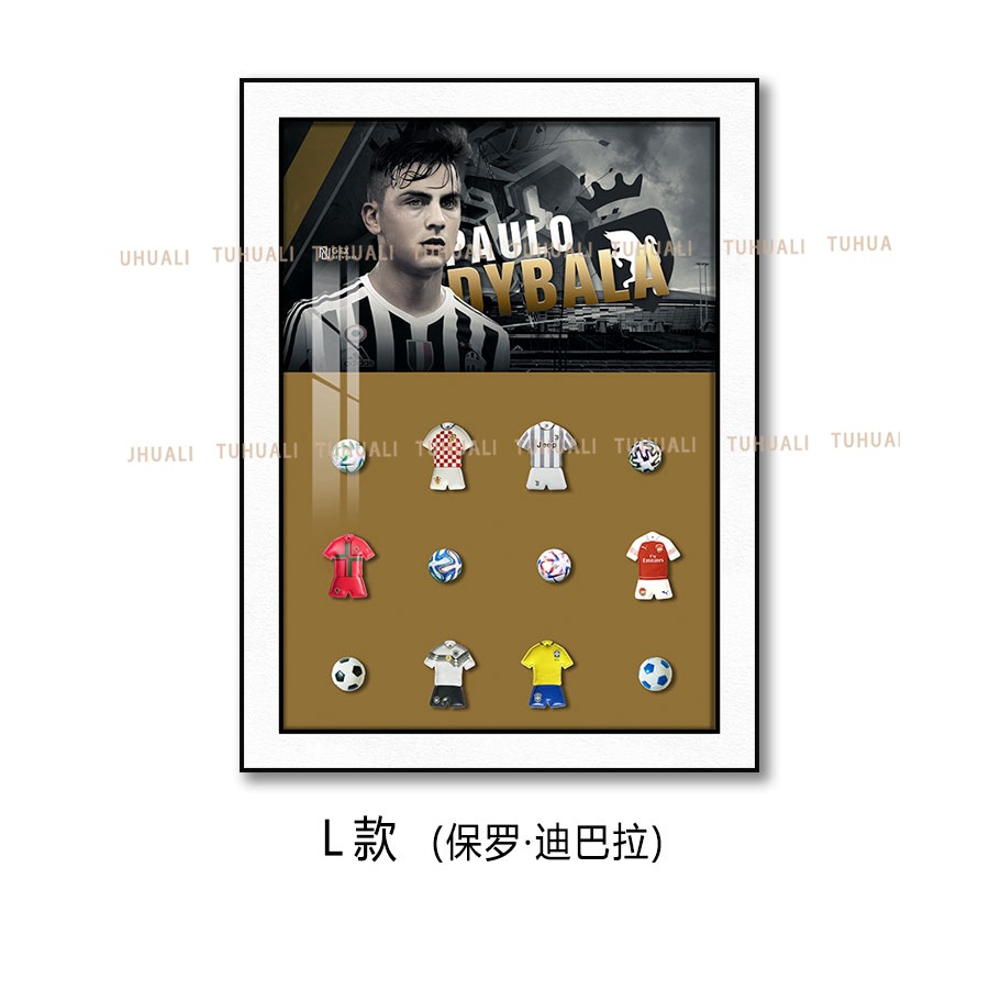 Sala de estar Entrada Niño Fútbol Decoración Pintura C Ronnell Ma Fútbol Estrella Colgante Pintura física tridimensional