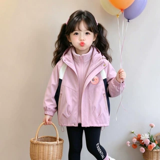 女童冬款棉衣加棉加厚三合一冲锋衣两件套2026新款儿童冬装棉外套