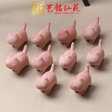 血柏木自信猫雕刻生肖猴手串配饰diy民族风卡通文玩配饰摆件