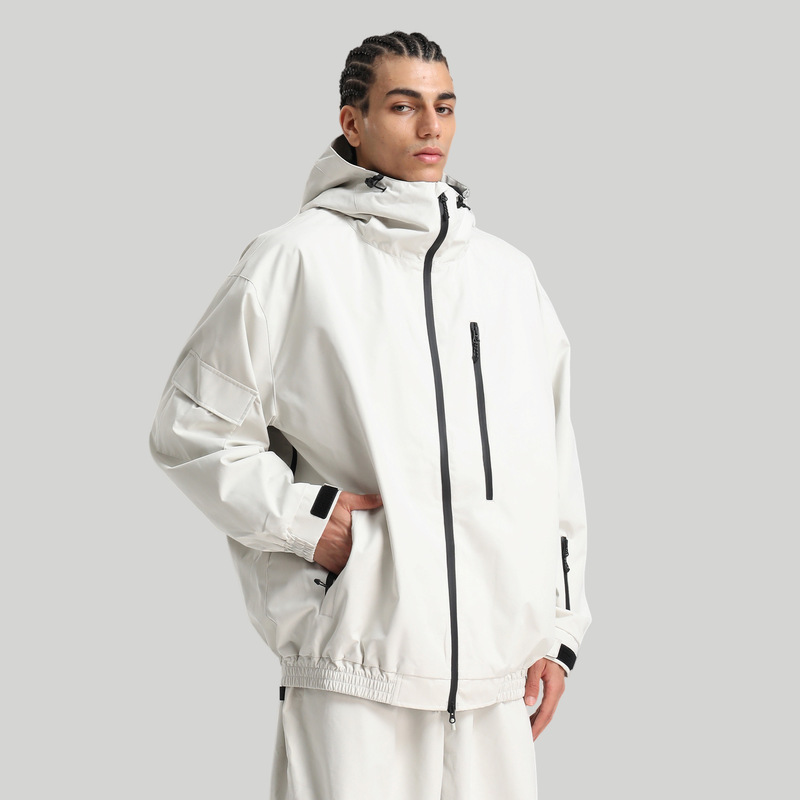 New Ski Jacket for Men, Loose Fit, Windproof, Waterproof, Breathable Fleece Fabric, Workwear, Foreign Trade Ski Jacket for Women