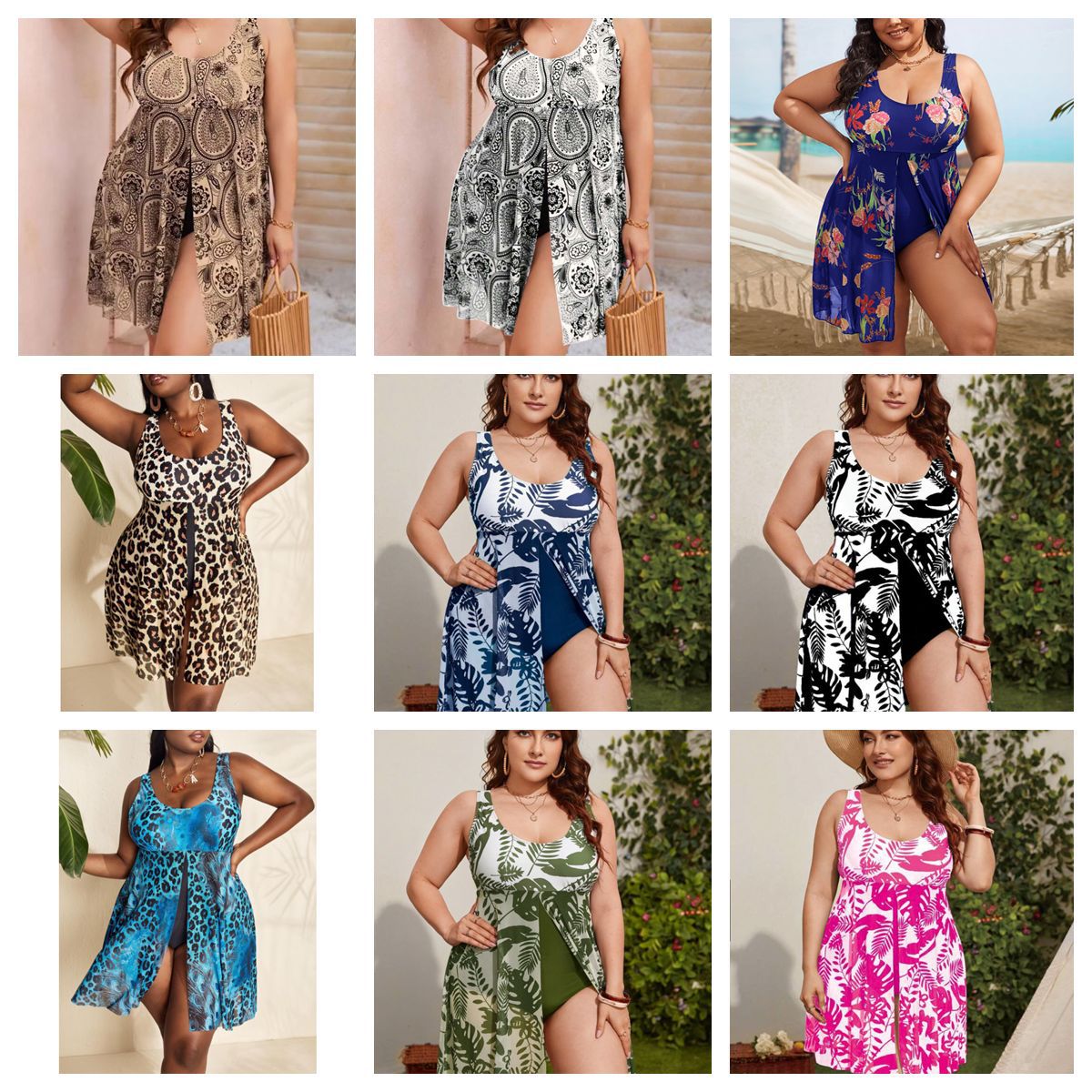 2025 European and American New Style Foreign Trade Cross-Border Sexy Backless Plus Size High-End Slim-Fit One-Piece Swimsuit Bikini for Women