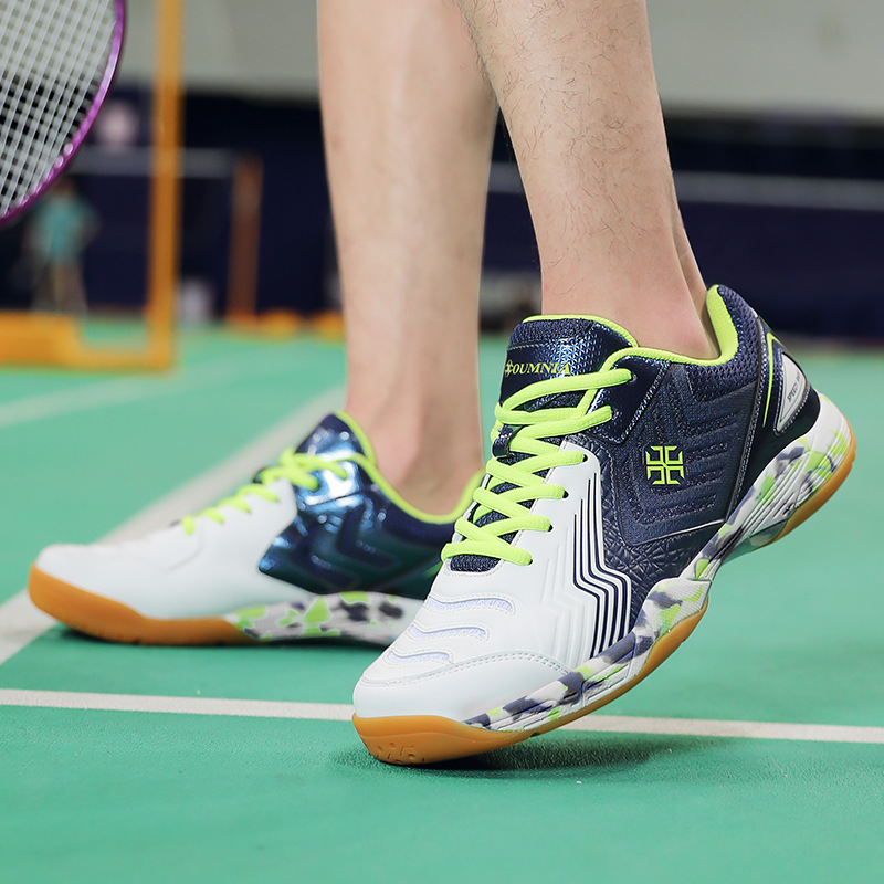 Customized Men's and Women's Badminton Shoes Carbon Plate Rubber Non-Slip Wear-Resistant Sports Shoes Sports Students Special Table Tennis Tennis Shoes