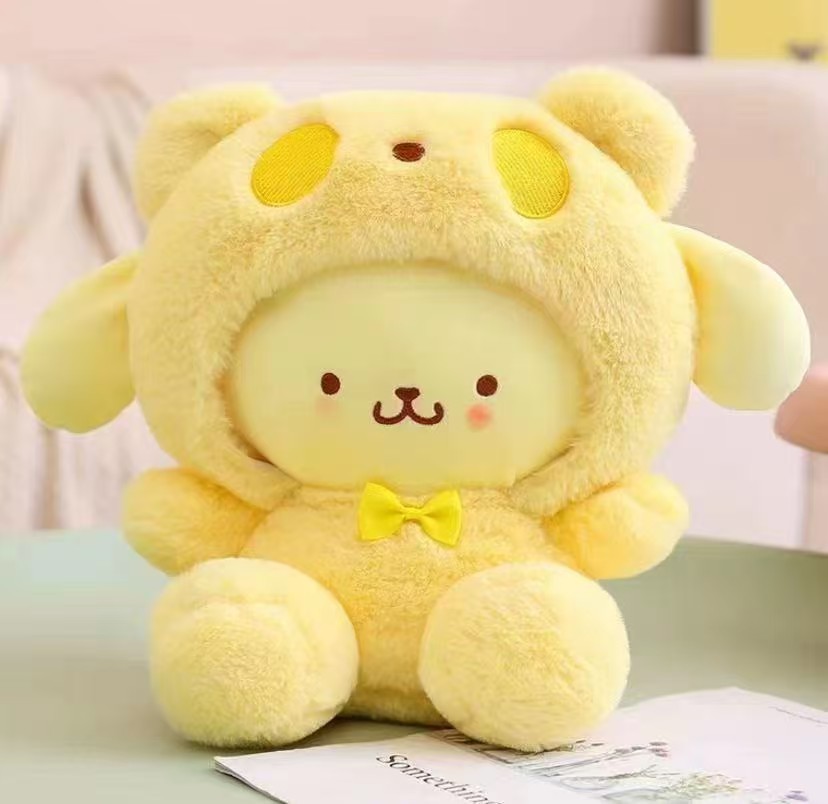 Muñeco de peluche Kuromi y Cinnamoroll de terciopelo corto suave para regalo