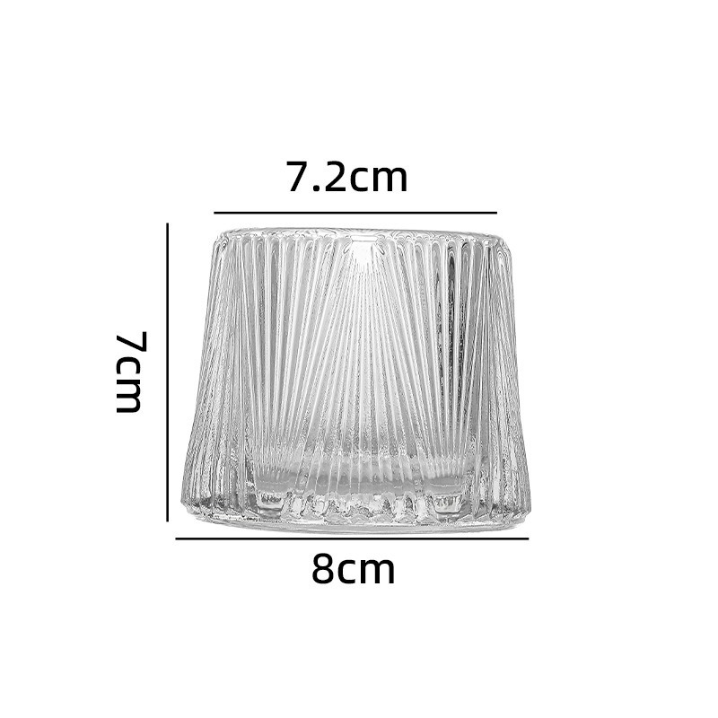 Taza de vela de bananas transparente candelabro de vidrio plano decoración de hoteles decorativos de alto valor visual de vela europea contenedor