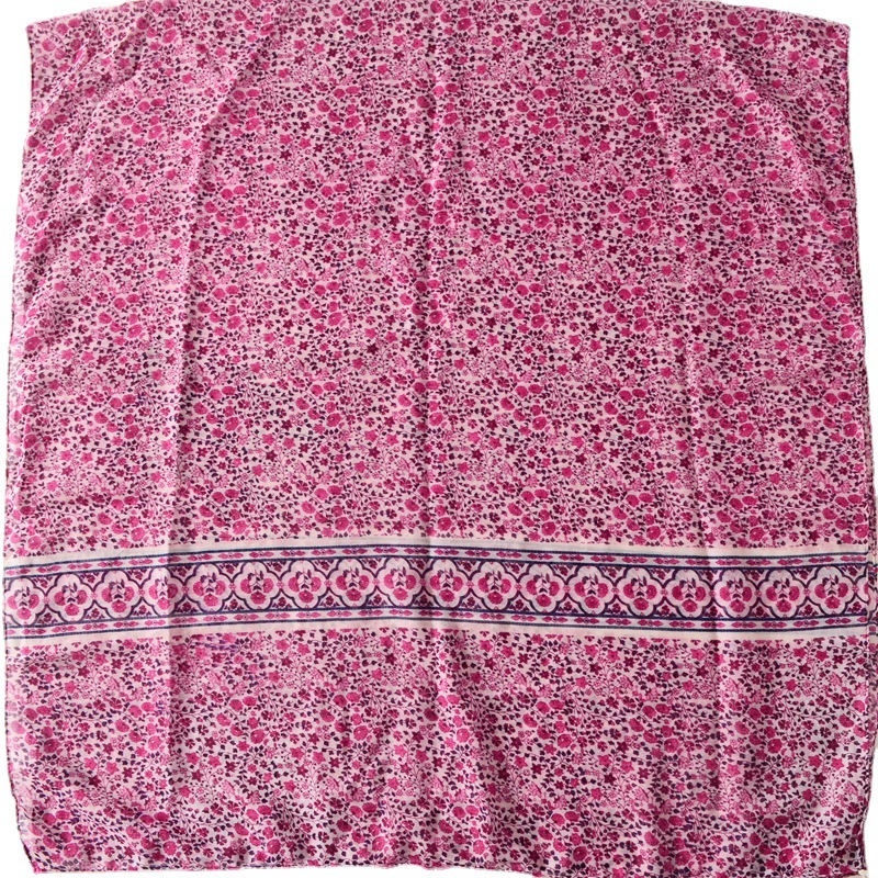 Estilo coreano estilo mori fresco y elegante bufanda de seda algodón y lino sensación bufanda de viaje protección solar toalla de playa protección solar femenina chal de protección solar