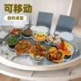 家用圆形便携式手动餐桌