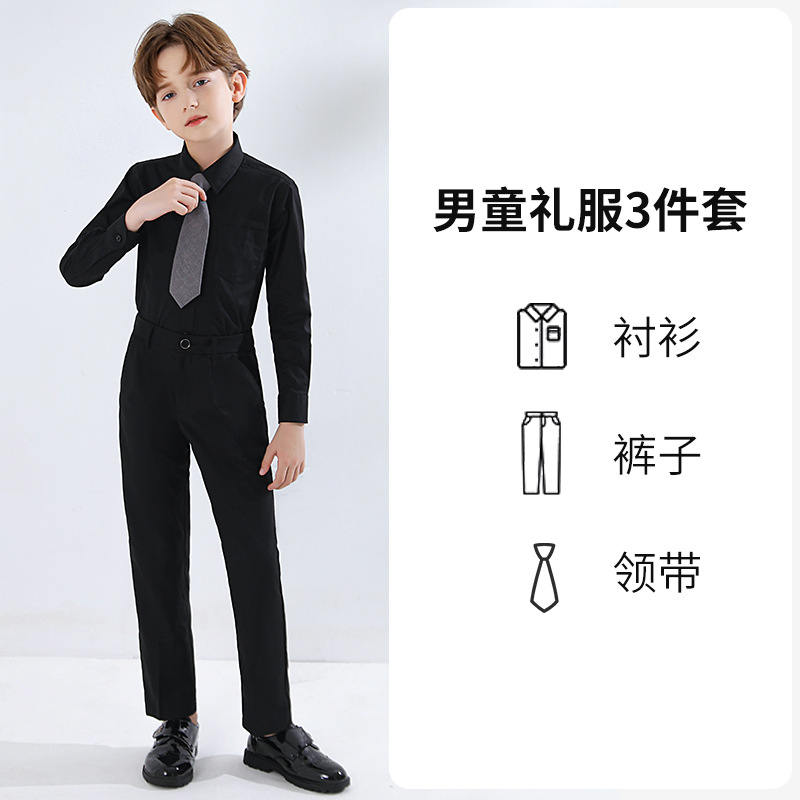 Traje de traje para niños hermoso estilo británico flor vestido para niños traje pequeño para niños medio y grande traje de piano para niños