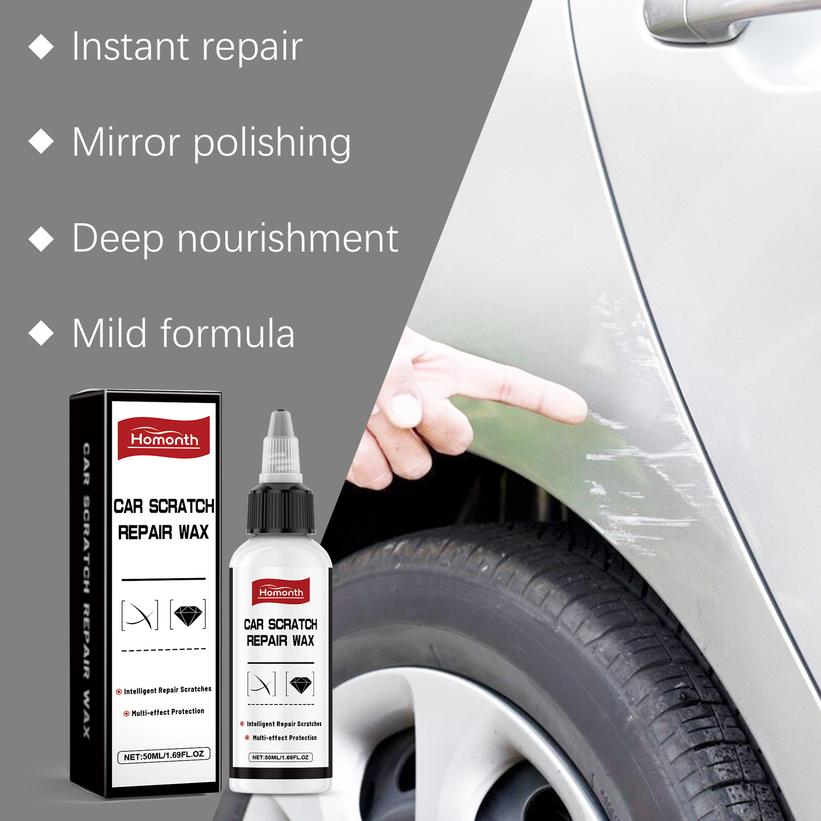 Homonth Car Scratch Wax Paint Surface Care and Maintenance Liquid Scratch Removal Cleaning Polishing Care and Maintenance Liquid