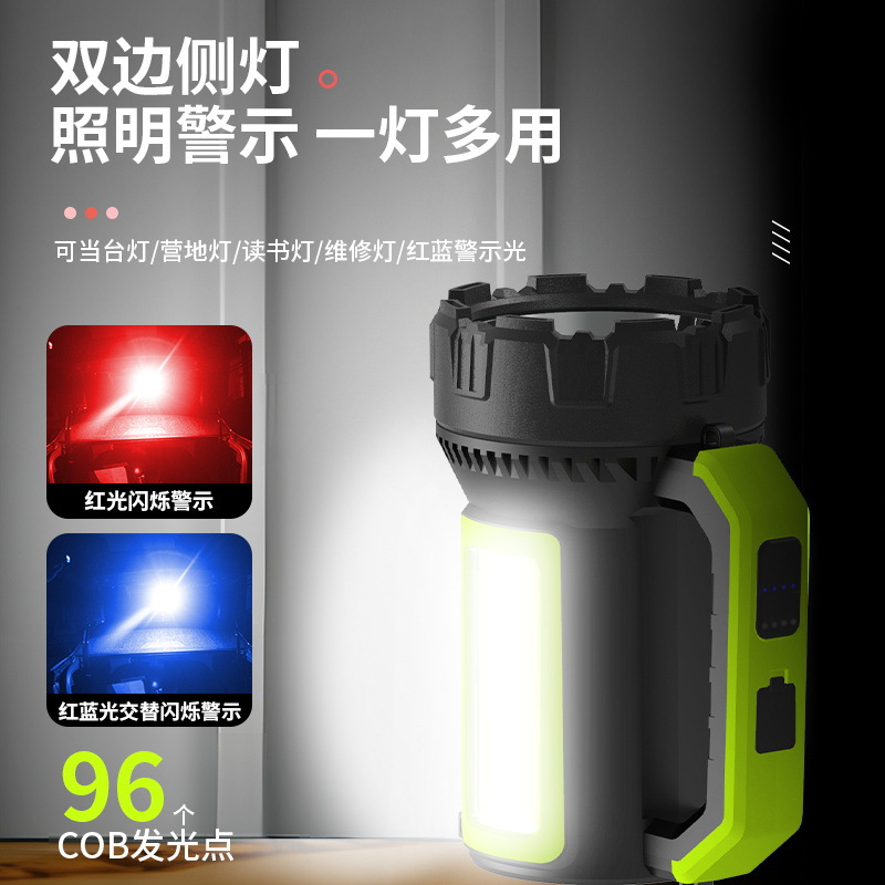 Linterna de alta potencia fuerte carga de Luz Súper brillante portátil al aire libre Reflector lámpara de minero de largo alcance resistencia hogar emergencia