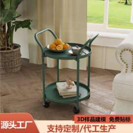 跨境客厅边几移动茶几亚马逊客厅收纳储物架金属收纳架