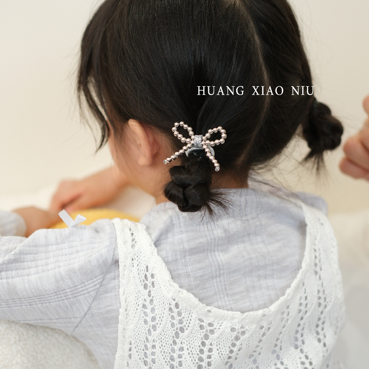 Children's cute hair rope with bow