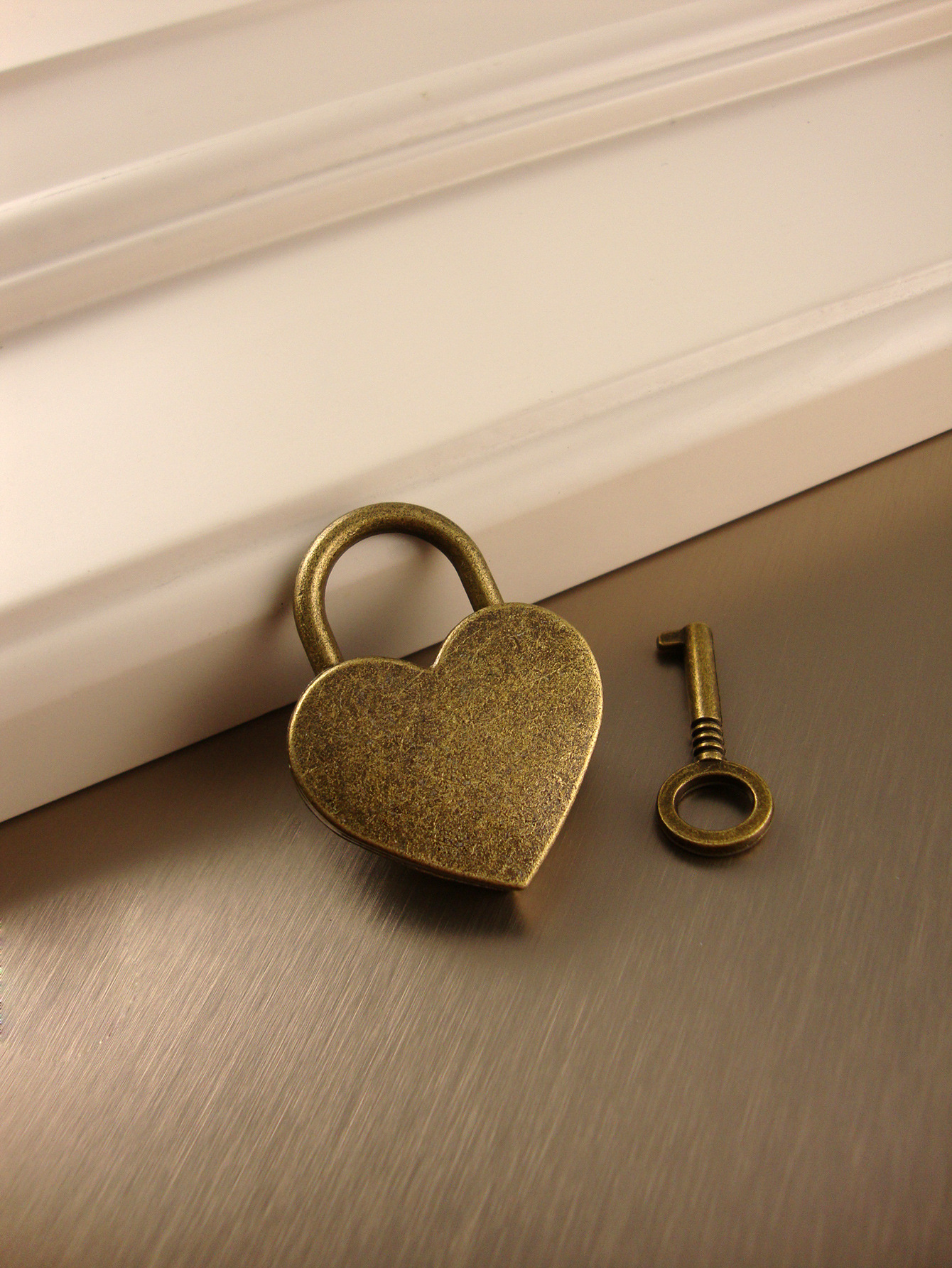 S004 하트모양 자물쇠 [앤티크]