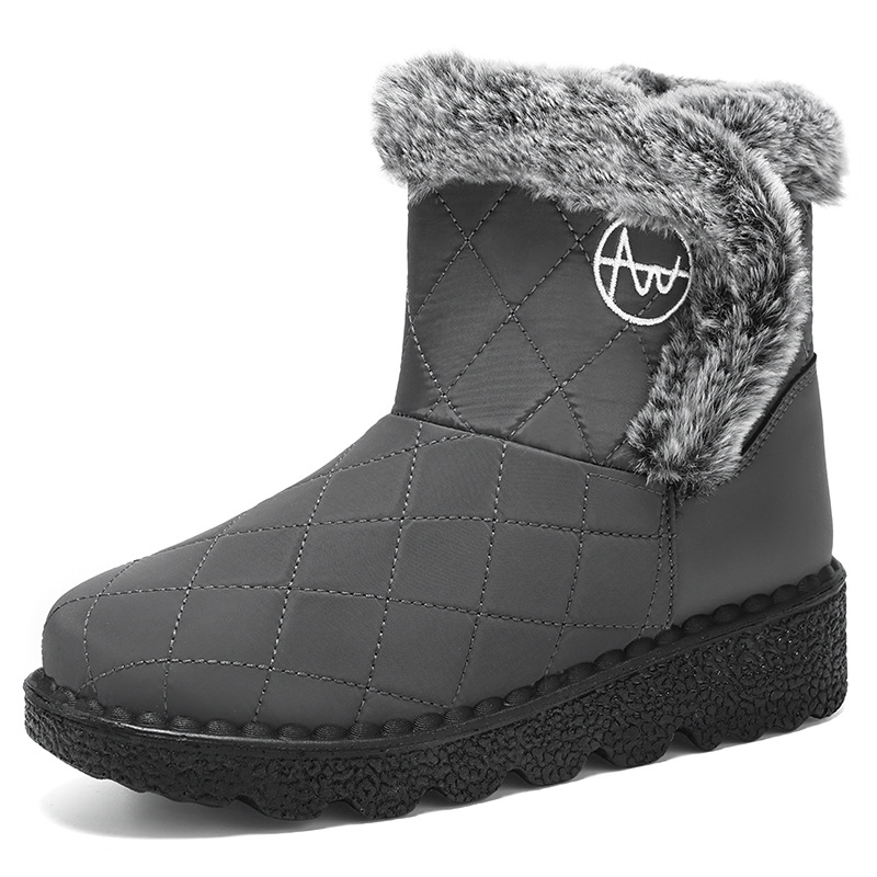 Zapatos de algodón de invierno para mujer, envío transfronterizo, botas de poliuretano para mujer, botas de nieve con forro polar y engrosadas, botas cálidas, botas de algodón a prueba de frío.