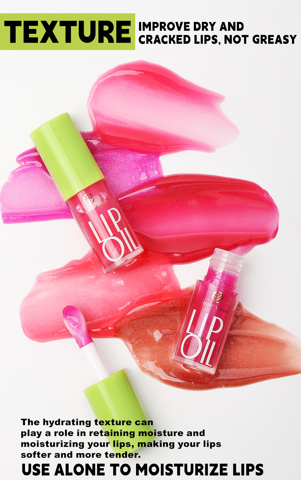YOUNG VISION Lip Moisturizer, Lip Care Oil, Hydrating Lip Gloss and Transparent Lip Gloss are available in 6 colors undefined