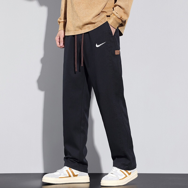 Men's Casual Pants for Spring and Autumn 2025 New Style Work Pants Loose Straight-Leg Trousers Trendy Versatile Wide-Leg Pants