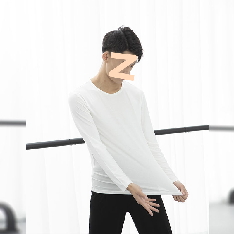 White round neck long sleeves