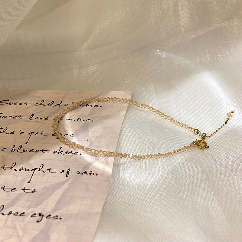 Tobillos de cristal para mujer Corea del Sur de moda elegante simple de alta calidad con cuentas de pie joyería 2021 nuevo estilo frío de moda