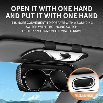 Glasses Holder, Sunglasses Storage Box, Car Glasses Clip/Bill Clip