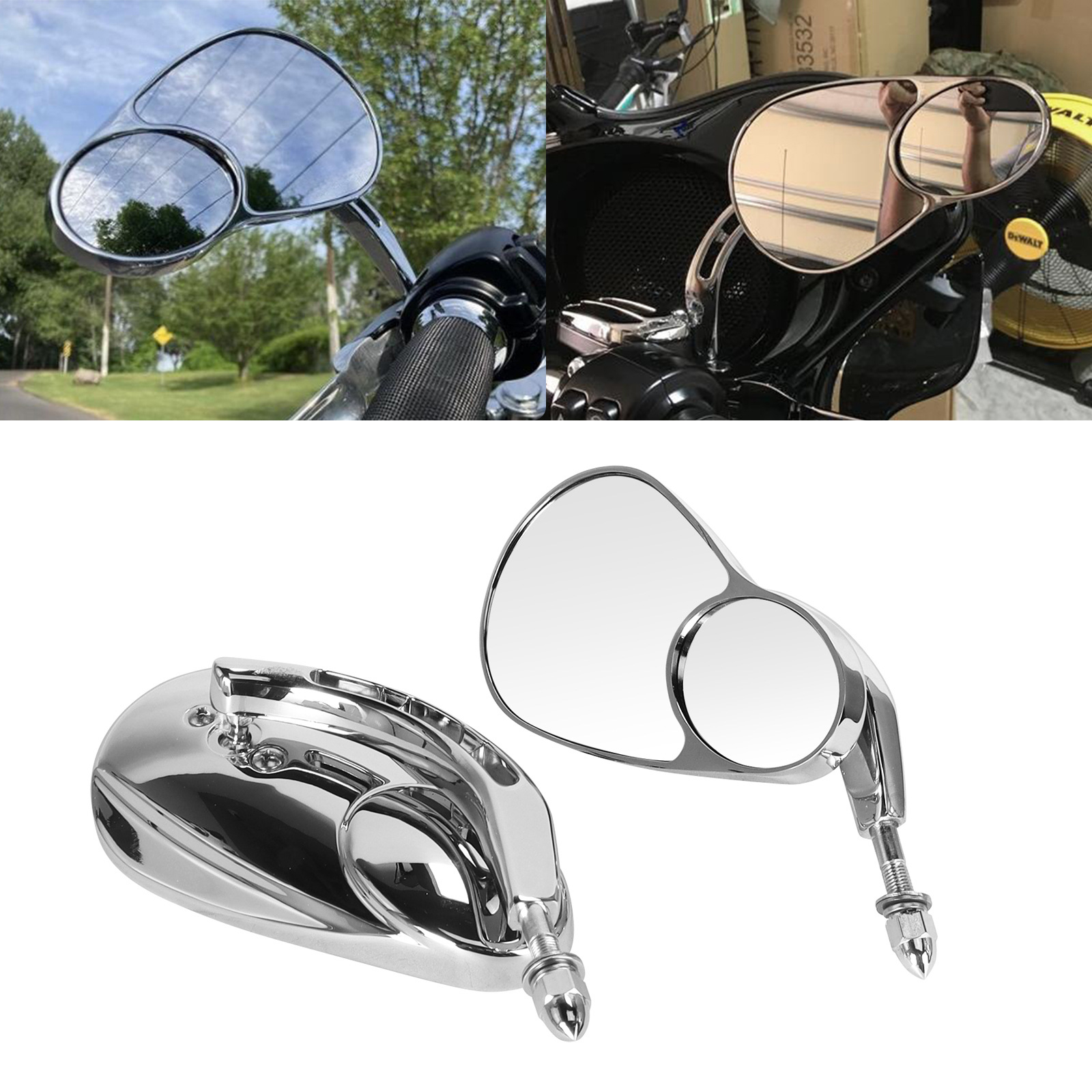 Suitable for Harley Xl883 1200 X48 Street Glide Road King Softail Dyna Rearview Mirror Cvo