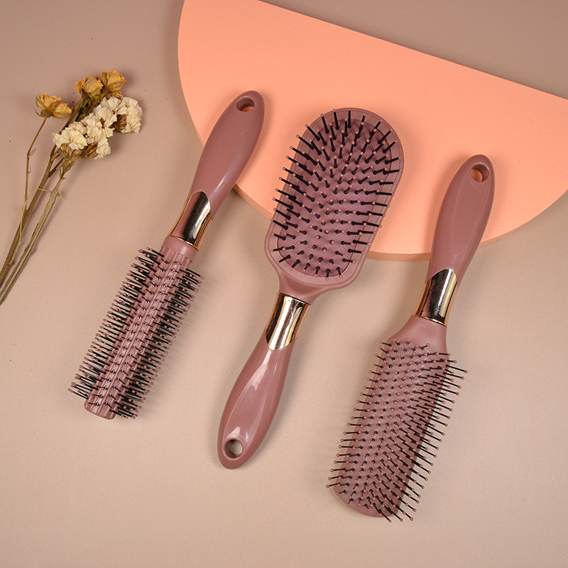 Peine para uso doméstico, peine de masaje capilar con cojín de aire, peine para alisar y peinar el cabello, peine rizador de plástico con nervaduras al por mayor