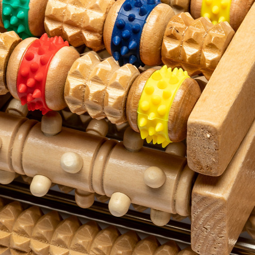 Foot sole massager wooden roller type solid wood foot foot leg massage foot device acupuncture ball household