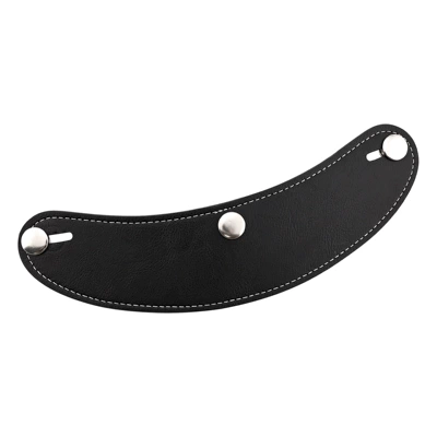 Retro Helmet Leather Brim Dəbilqə (Kaska) aksesuarları - three-button-universal-vintage-black