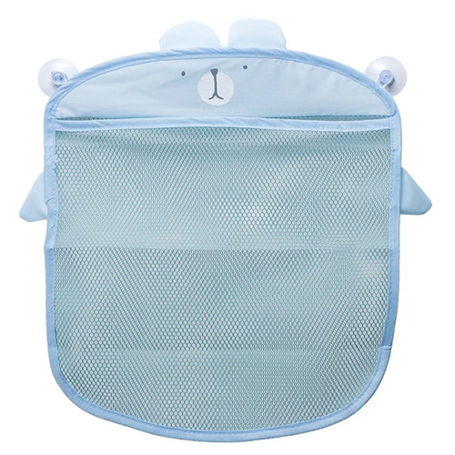 Children's Bath Toys Storage Mesh Bag Toy Pouch Waterproof Drain Dry Cartoon Cute Duck Baby Bathroom with Adhesive Hook Bag