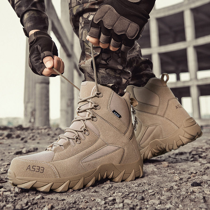 Men's Shoes Winter New Military Boots Wholesale High top Outdoor Combat Boots Tactical Boots Hiking Shoes Desert Work Boots Men_voghion.com