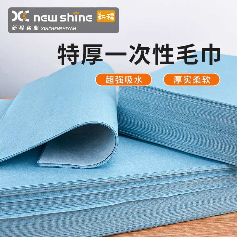 Синее одноразовое нетканое полотенце для утолщения впитывает 70 г полотенец для ног